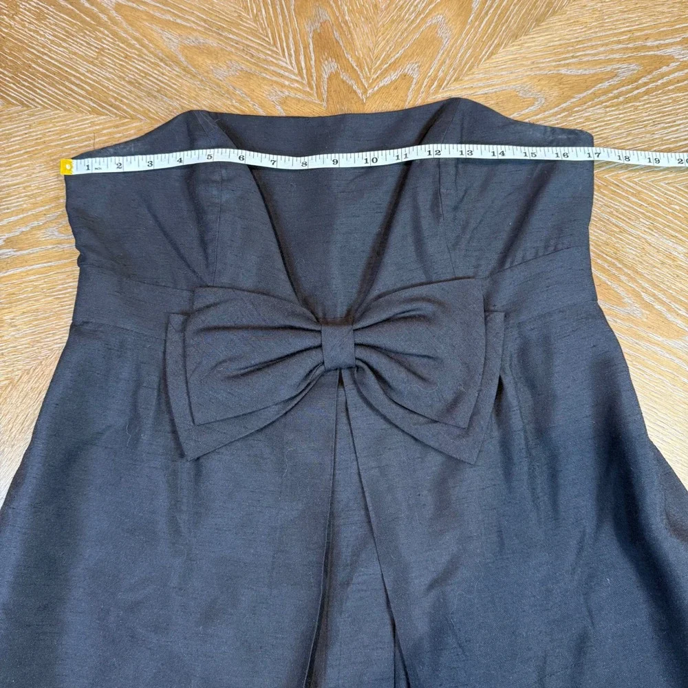 Lilly‎ Pulitzer Black Strapless Bow Dress Cocktail Size 10 - Picture 6 of 7